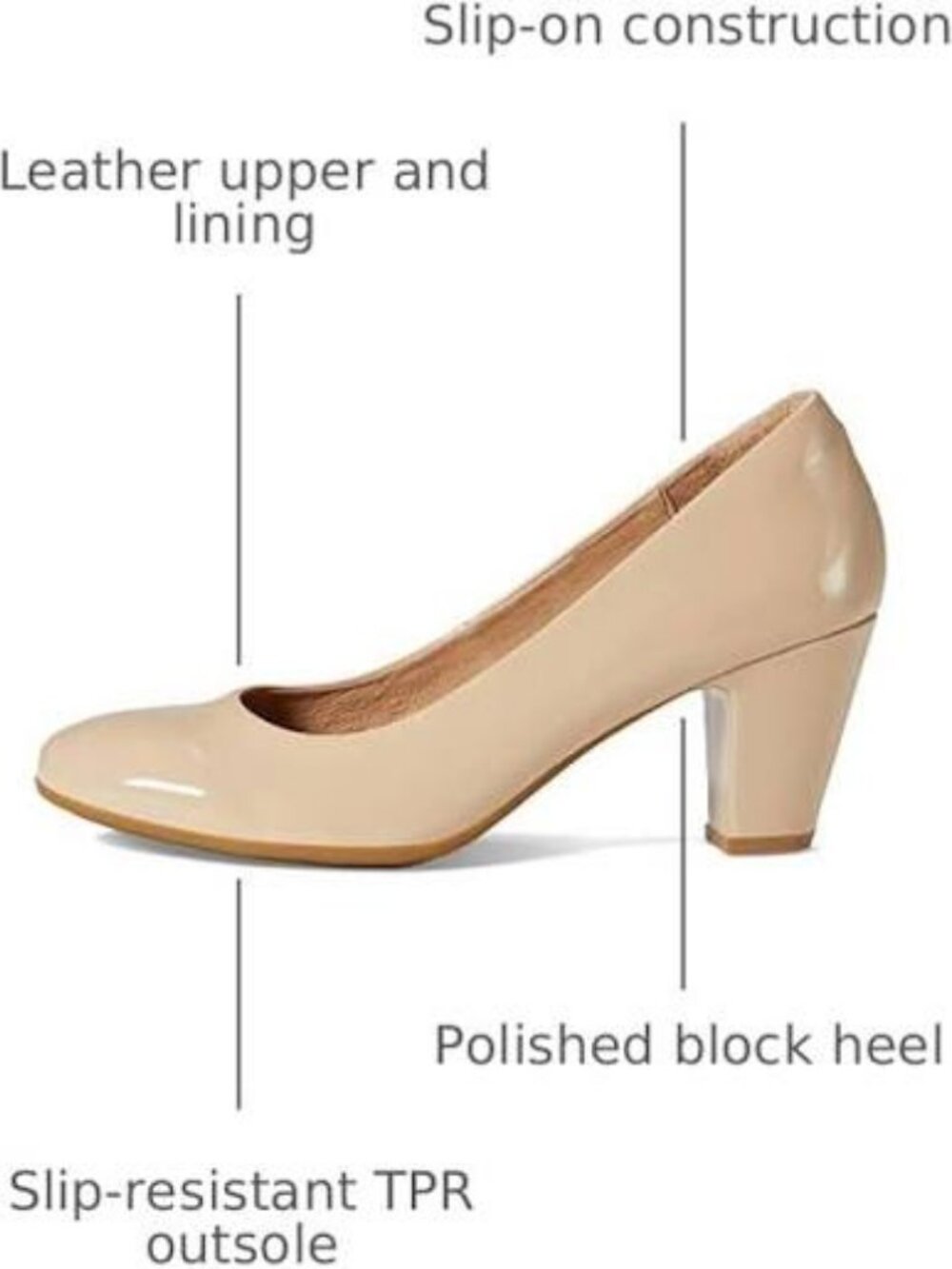 Sofft  Women's Lana Dress Pumps - Latte Patent Leather  Women Size 7M      NIB